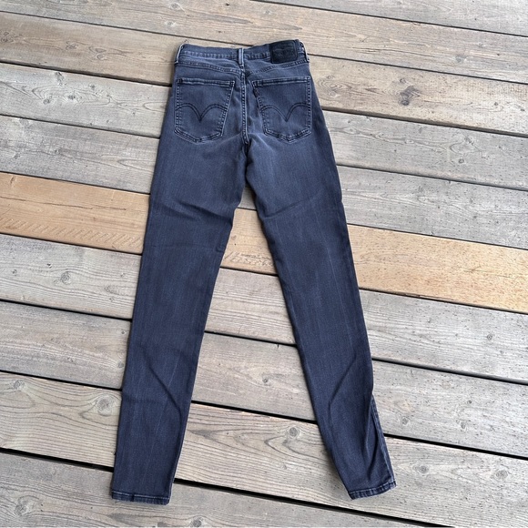 Levi’s Mile High Super Skinny Black Jeans - Picture 4 of 5